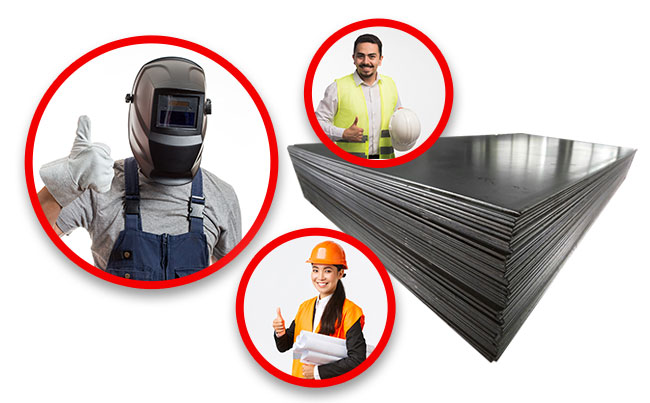 Placa de acero al carbón pasando por oxicorte